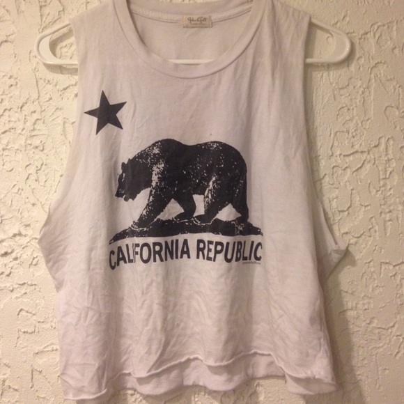Bm white California republic tank top