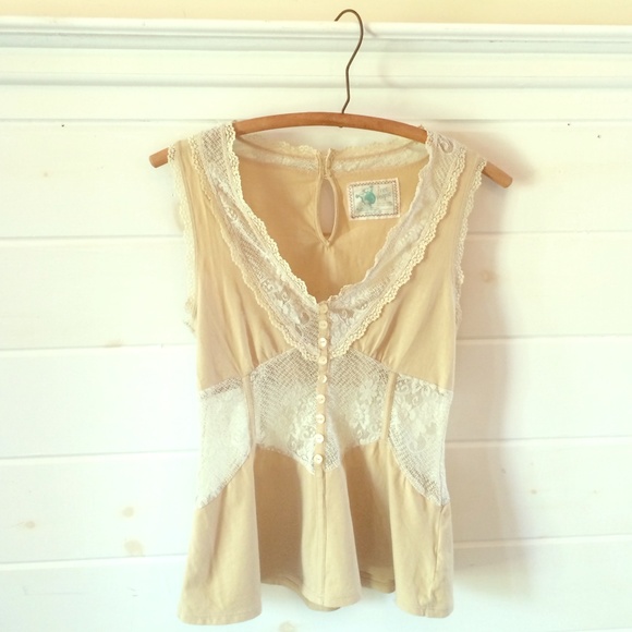 Free People Lace Corset Tank