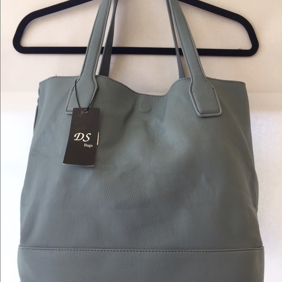 DS Bags Bags New Slate Blue Vegan Leather Tote Purseclutch Poshmark
