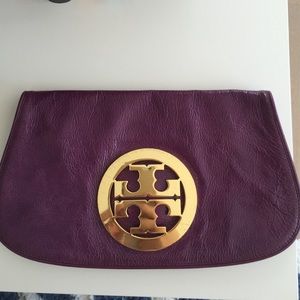 purple Tory burch clutch