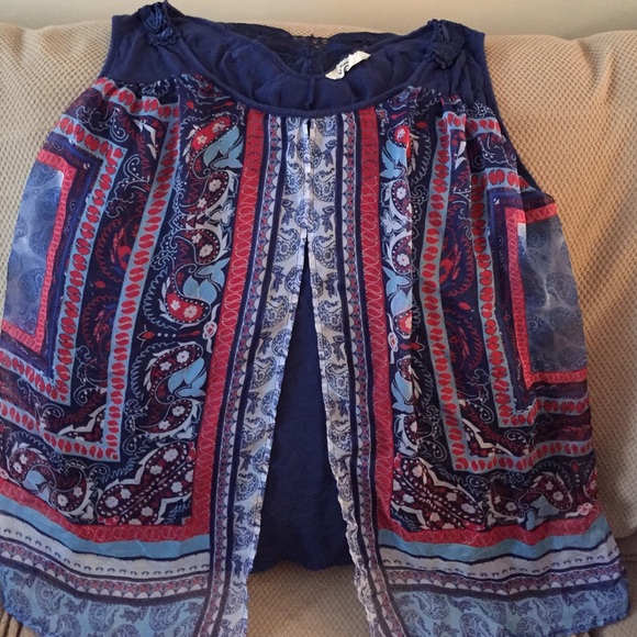 Red white and blue cute tank sheer covering 2xl.