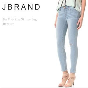 J brand 811 mid rise skinny leg rapture