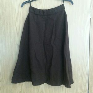 Brown vintage wool skirt