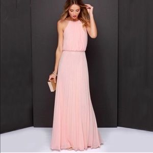 Blush maxi dress