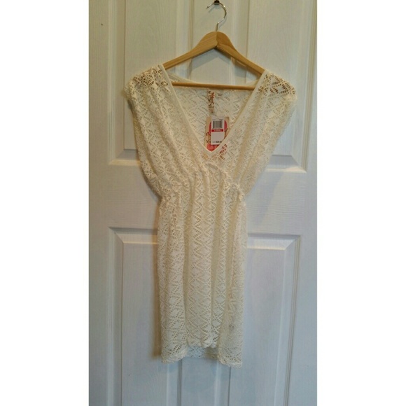 Crochet Tunic Swim CoverUp, Brand New w/Tags