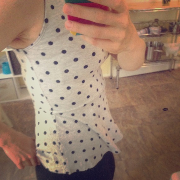 Polka dot peplum