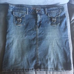 Anchor Blue denim skirt.