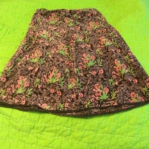 Odille Anthropologie Velvet Skirt