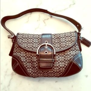 Coach Black Signature Handbag