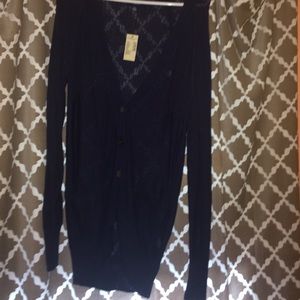 American Eagle Navy Cardigan