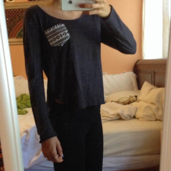 L.A. Hearts Dark gray long sleep top