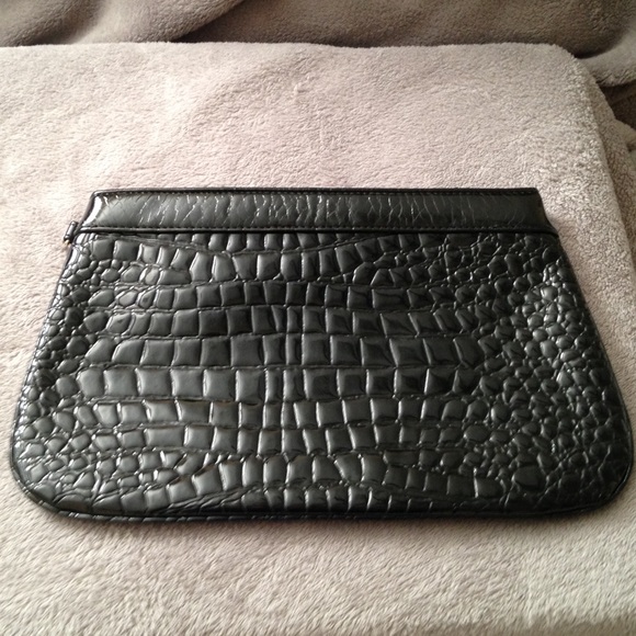Express Black Faux Leather Clutch