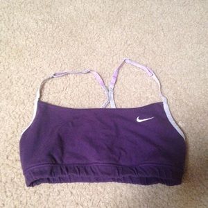 Purple Nike dri-fit sports bra