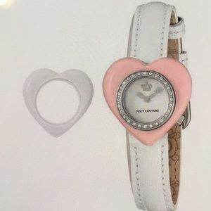 Authentic Juicy Couture watch white leather band