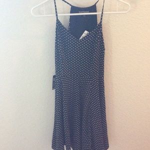 Express // black & white polka dot dress