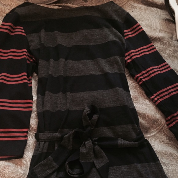 NWT Loft Striped Dress with tie. Size Medium