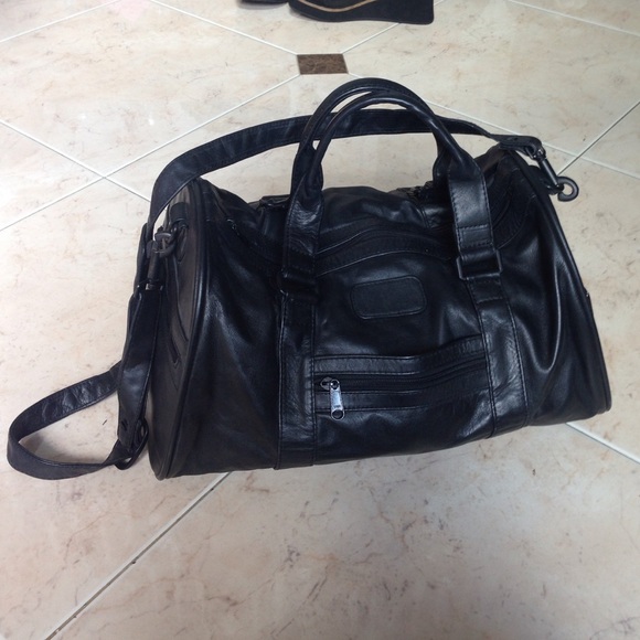 Real Leather Small Duffel Bag - Picture 1 of 2