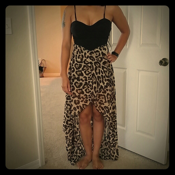 Prom/Homecoming Hi-lo Cheetah print Dress.