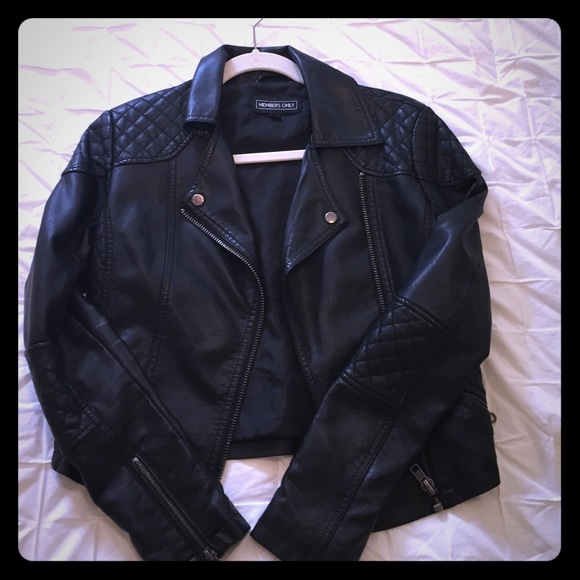 Members Only leather jacket