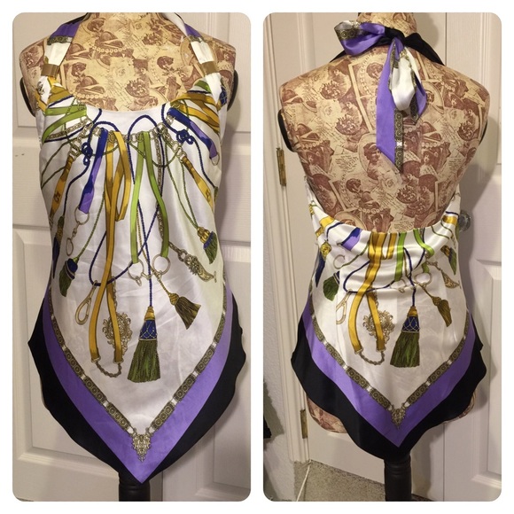 Cache Tops - Cache silk halter top