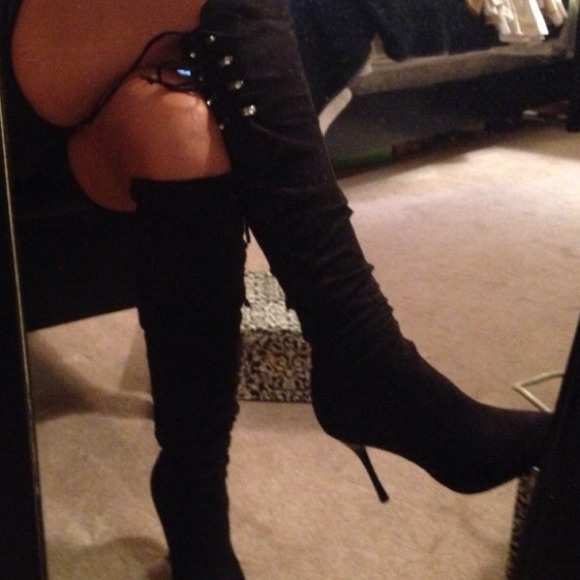 Sexy Knee High Corset Tie Boots