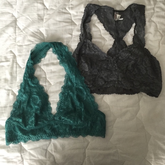 Free people galloon halter & racerback bralette