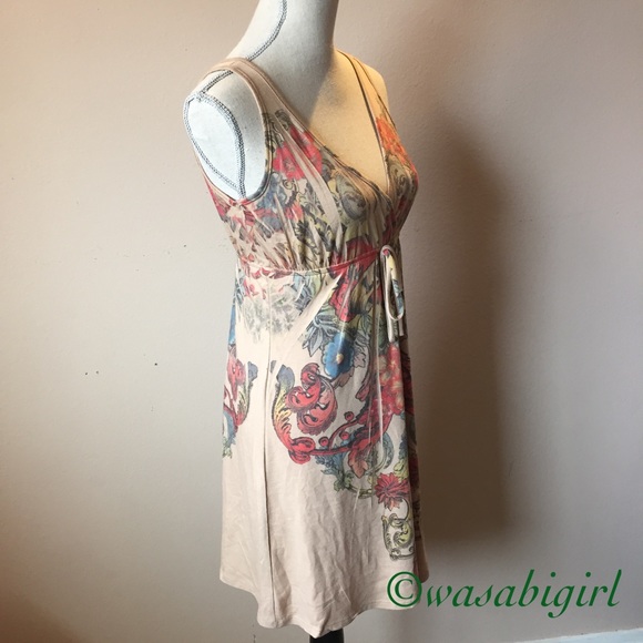 🚫Sold in Bundle🚫 Double Vneck Beige Dress - Picture 2 of 4