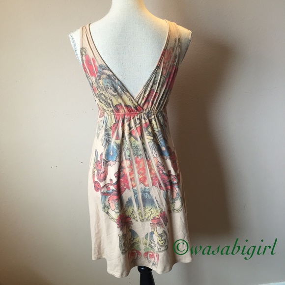 🚫Sold in Bundle🚫 Double Vneck Beige Dress - Picture 3 of 4