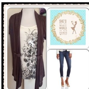 Tank with attached open cardi