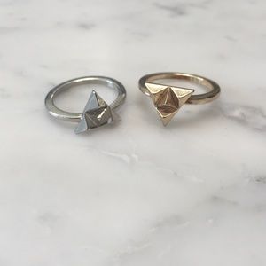 silver and gold studded rings (2)!!