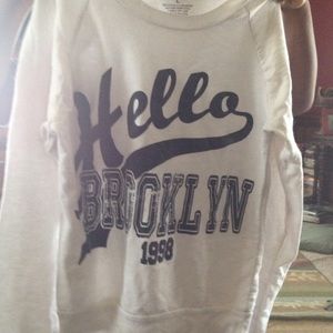 Black and White Hello Brooklyn Sweatshirt