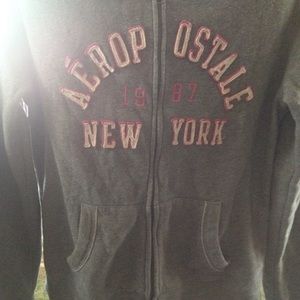 Gray and Pink Aeropostale Jacket