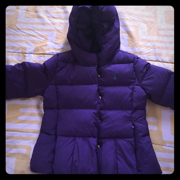 Girls Ralph Lauren purple coat. Hold for LOVEBOO