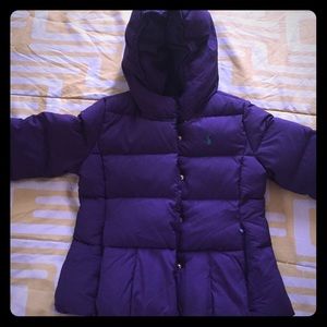 Girls Ralph Lauren purple coat. Hold for LOVEBOO