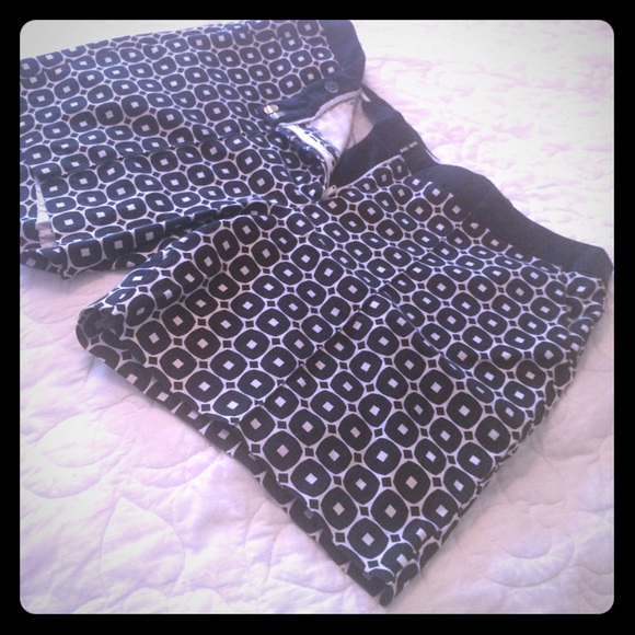 Black and white shorts