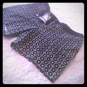 Black and white shorts