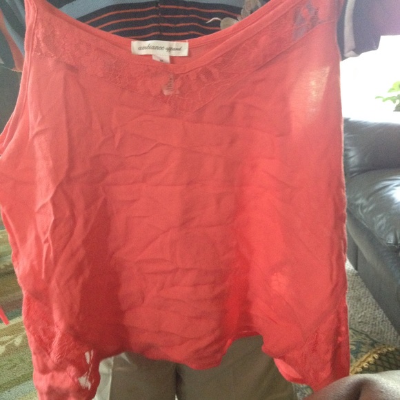 Coral Lace Top