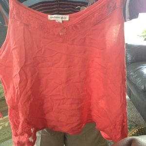 Coral Lace Top