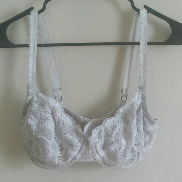 Cute, white lace bra