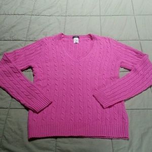 J. Crew V-Neck Cableknit Sweater