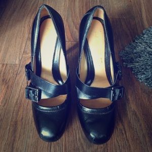 Black L.A.M.B Mary Jane pumps