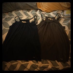 Navy and olive halter tanks with bows