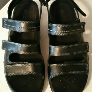 ECCO sandles. Black leather, size 8.5
