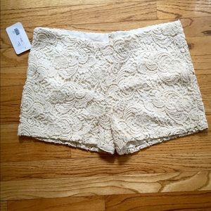 Ivory Lace Shorts