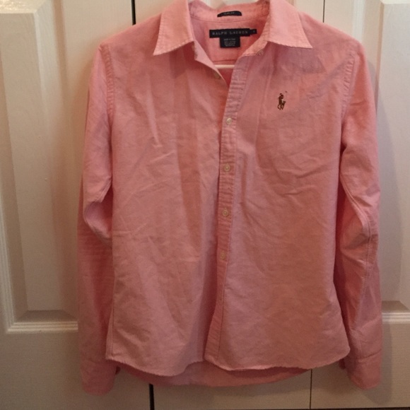 Ralph Lauren pink button down Oxford Polo