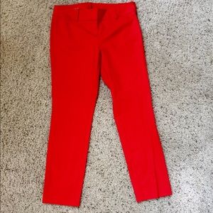 Bright Red Ann Taylor Skinny Pants
