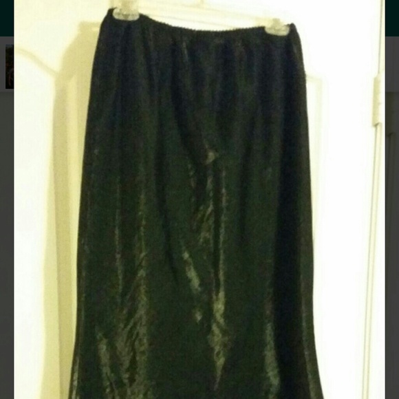 Black Satin long skirt