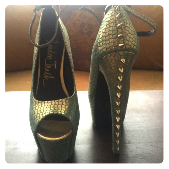 London Trash Peep Toe Citro Heels - Picture 1 of 3