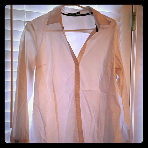 White Express Dress Shirt Size XL