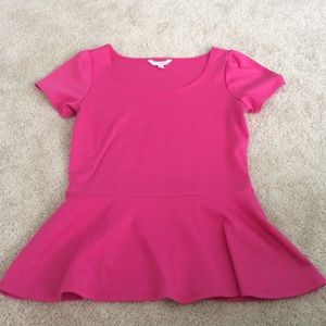 Pink Peplum Top